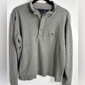 Notre Dame Gold Women’s Gray Quarter-Zip Pullover
